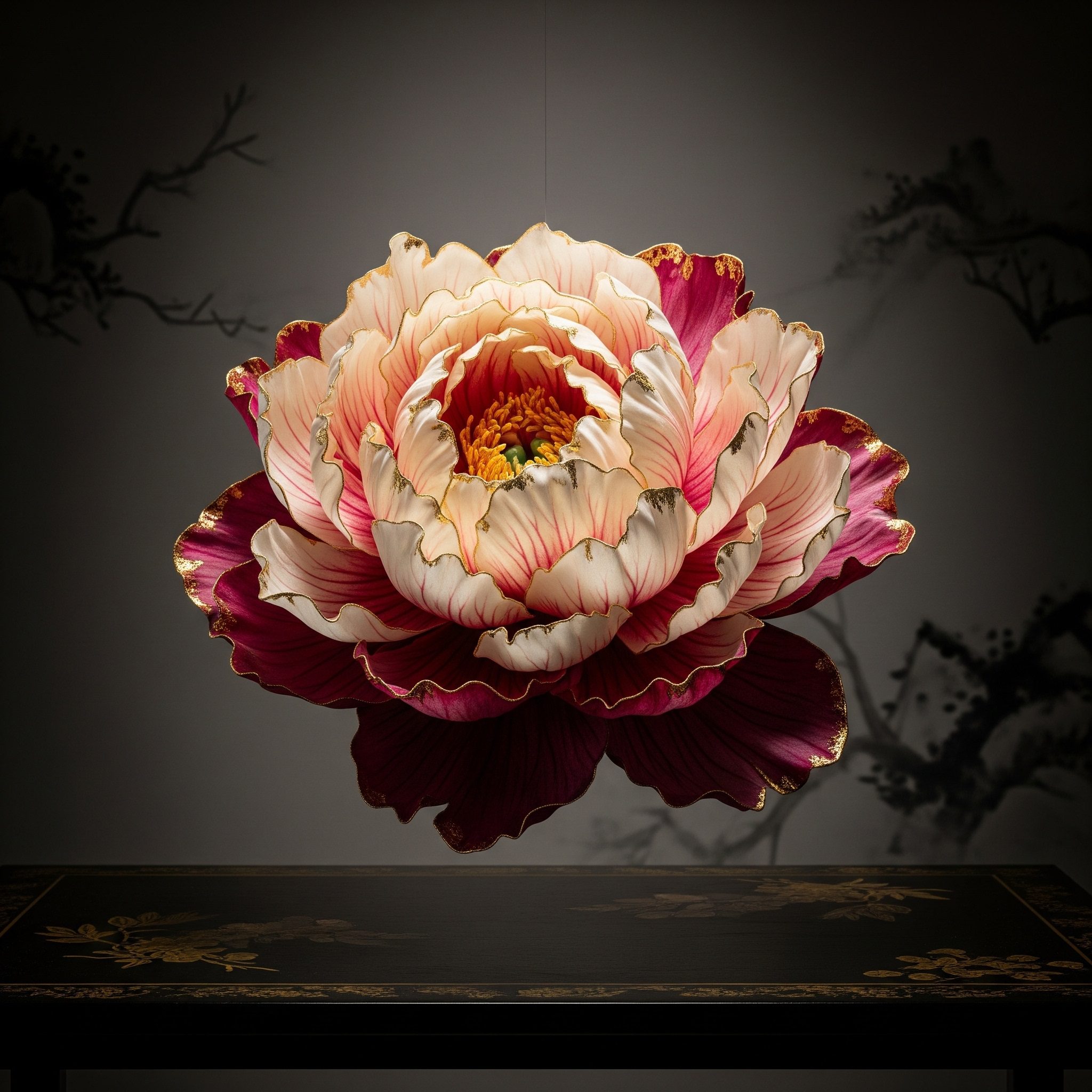 peony reverie brand hero image projet ai design wu style 牡丹意象AI设计健康品牌核心形象 peony reverie brand hero image projet ai design wu style 牡丹意象AI设计健康品牌核心形象