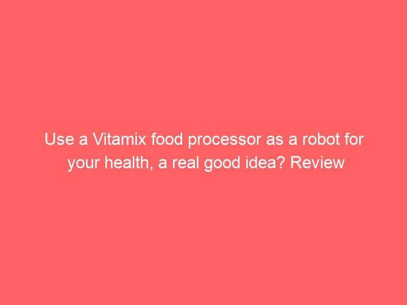 use a vitamix food processor as a robot for your health, a real good idea? review