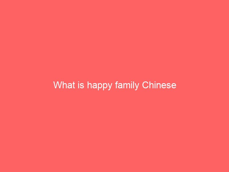 what is happy family chinese