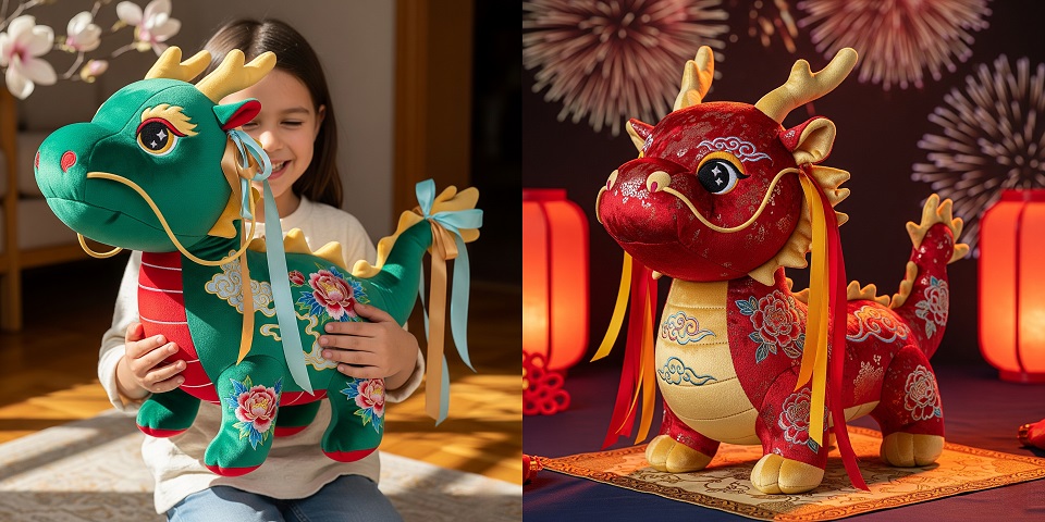 ai设计 爆款图唐风龙毛绒 玩具视图 国潮 ai design special edition lifestyle image tang style dragon plush