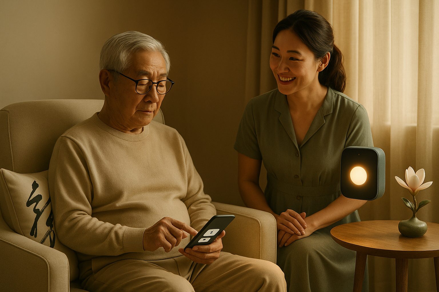 lifestyle caregiver speaker intergenerational connection scene smart wellness homes desig for aging